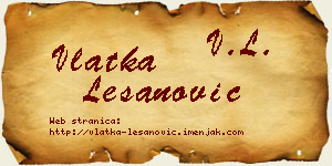 Vlatka Lešanović vizit kartica
